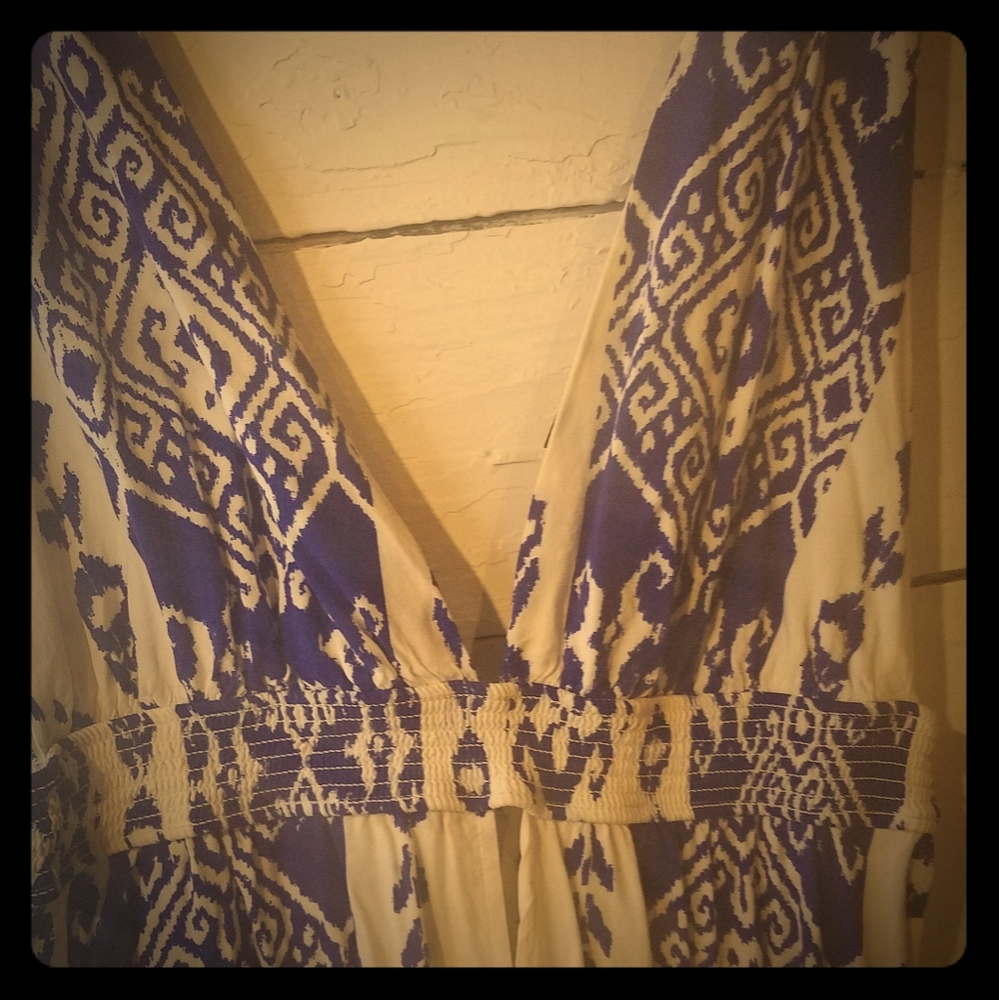 Blue and white sundress